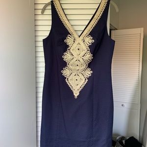 Lily Pulitzer Junior Shift Dress True Navy Size 2